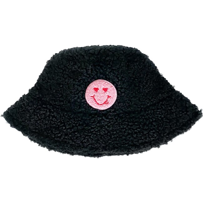 Kids Teddy Bear Bucket Hat, Black