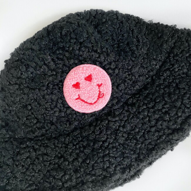 Kids Teddy Bear Bucket Hat, Black - Hats - 2