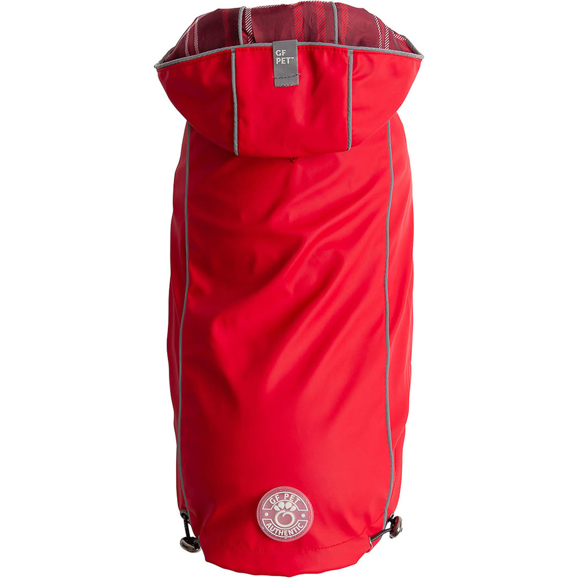 Reversible Elasto-Fit Raincoat, Red - Dog Clothes - 1