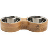 Wood & Metal Feeder Double Diner - Pet Bowls & Feeders - 1 - thumbnail