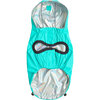 Reversible Raincoat, Neon Aqua With Iridescent - Dog Clothes - 3