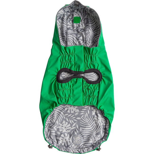 Reversible Elasto-Fit Raincoat, Green - Dog Clothes - 3