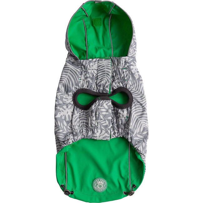 Reversible Elasto-Fit Raincoat, Green - Dog Clothes - 4