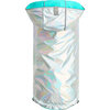 Reversible Raincoat, Neon Aqua With Iridescent - Dog Clothes - 5