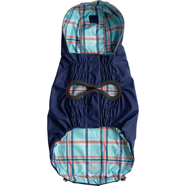Reversible Elasto-Fit Raincoat, Navy - Dog Clothes - 3
