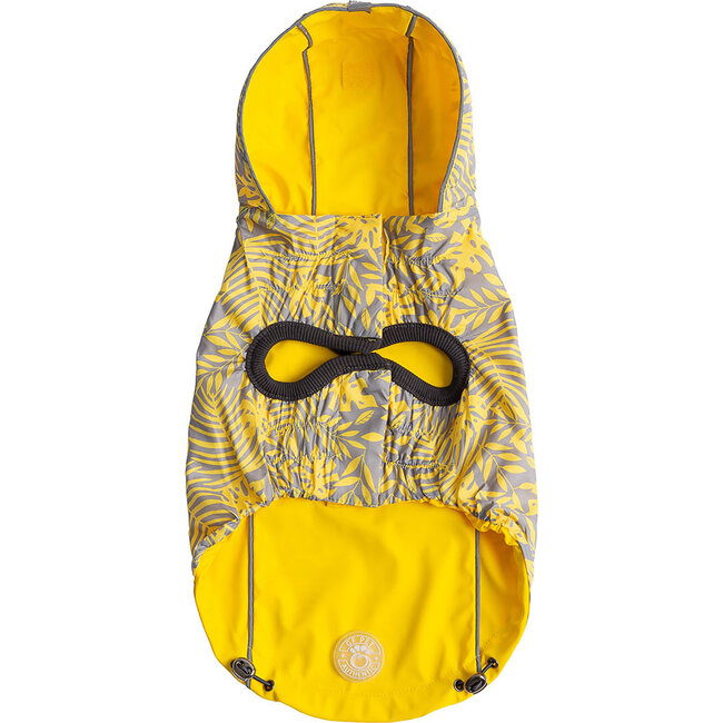 Reversible Elasto-Fit Raincoat, Yellow - Dog Clothes - 4