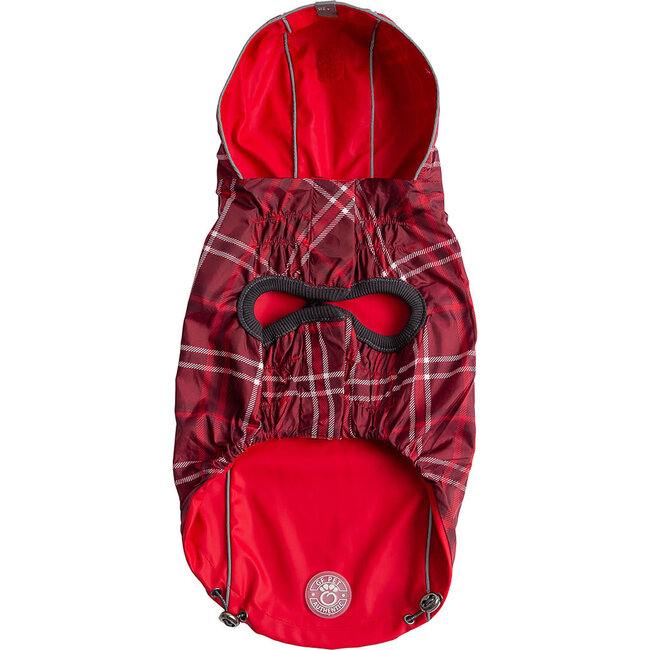 Reversible Elasto-Fit Raincoat, Red - Dog Clothes - 4