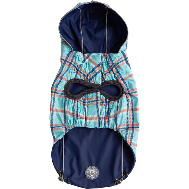 Reversible Elasto-Fit Raincoat, Navy - Dog Clothes - 4