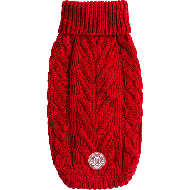 Chalet Dog Sweater, Red - Dog Clothes - 1