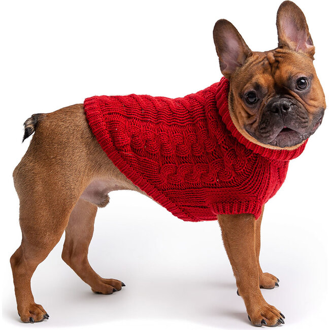 Chalet Dog Sweater, Red - Dog Clothes - 2