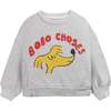 Sniffy Dog Sweatshirt, Gray - Sweatshirts - 1 - thumbnail