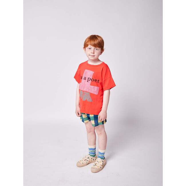 I'm Poet Sleeve Tee, Red - T-Shirts - 3