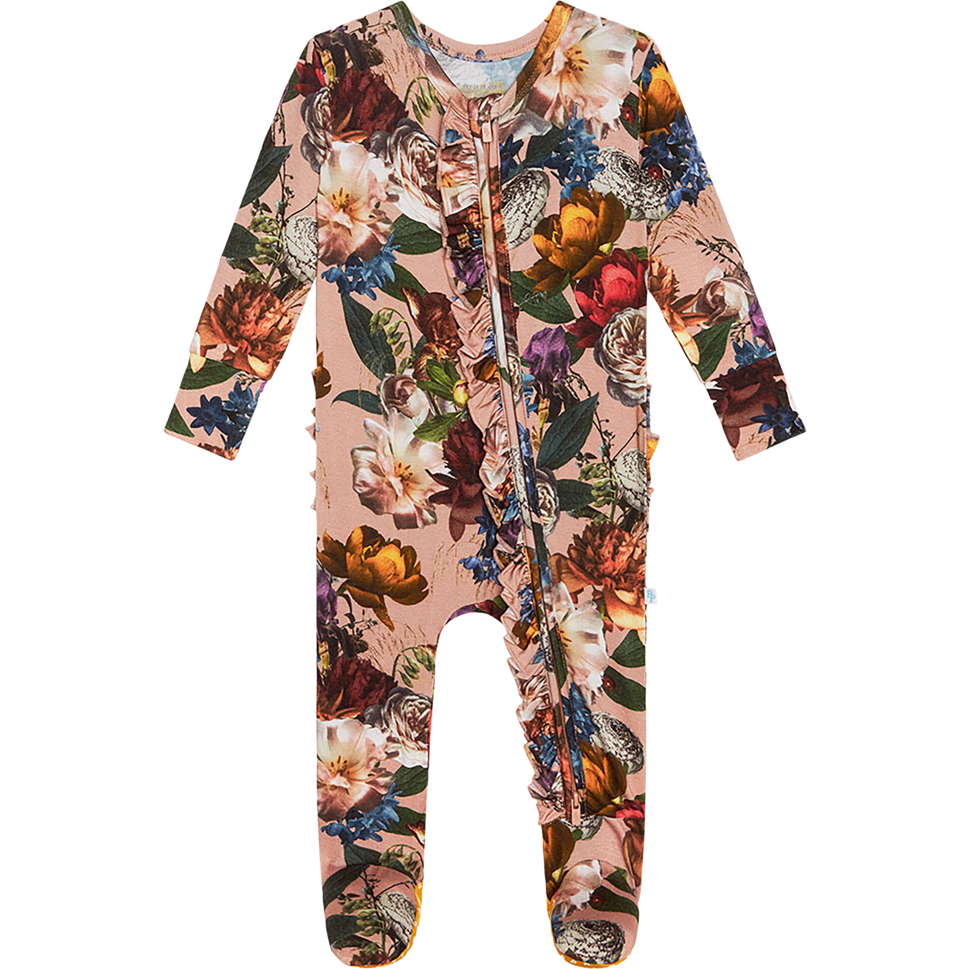 Posh Peanut Andina Ruffle Zipper Footie - Soft and Stylish Footwear for  Your Little One