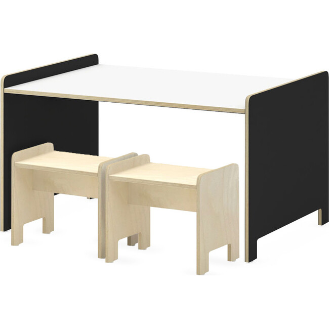 Juno Playtable And Stools Set, Onyx