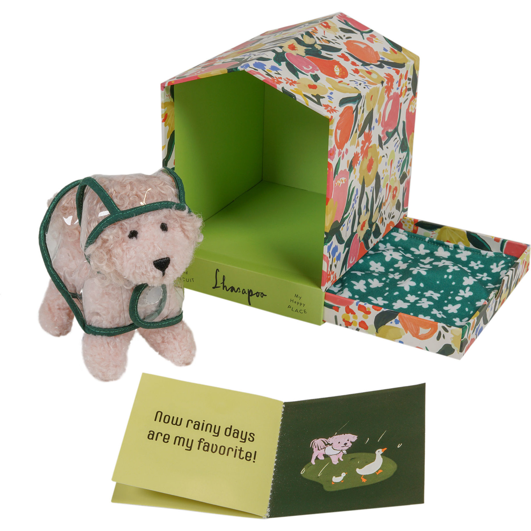 Bed & Biscuit Doghouse Play Set with Mini-Lhasapoo Plush Dog - Plush - 1