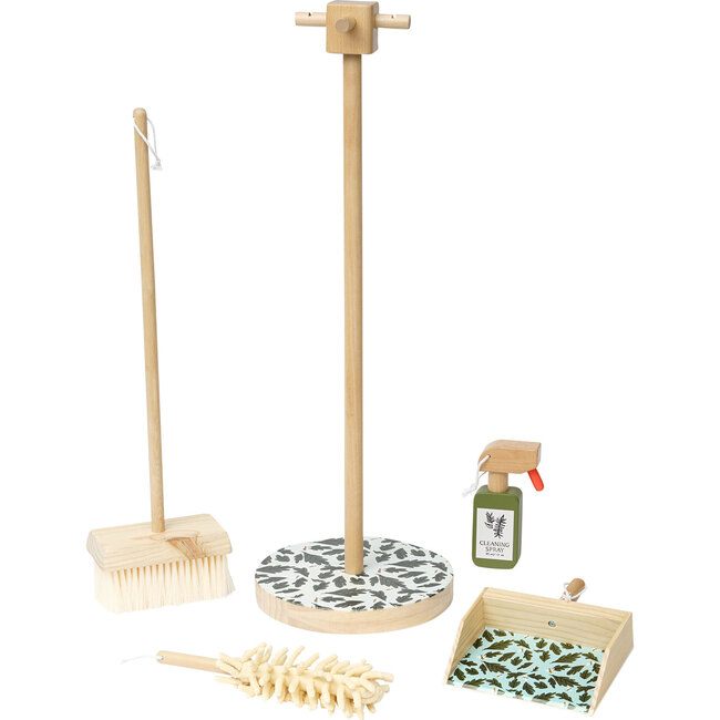 Wooden Pretend Housekeeping Cleaning Set - Role Play Toys - 1