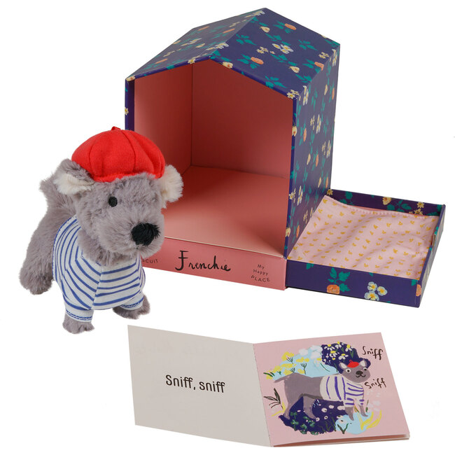 Bed & Biscuit Doghouse Play Set with Mini-Frenchie Plush Dog