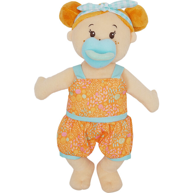 Wee Baby Stella Al Fresco Peach 12" Soft Baby Doll Set - Dolls - 3