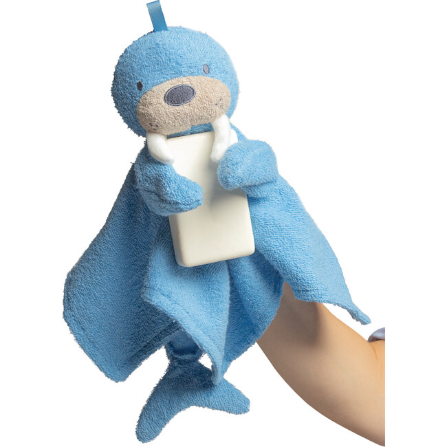Walter Walrus Scrub-a-Dubbie Washcloth and Bathing Mitt Puppet - Bath Toys - 4