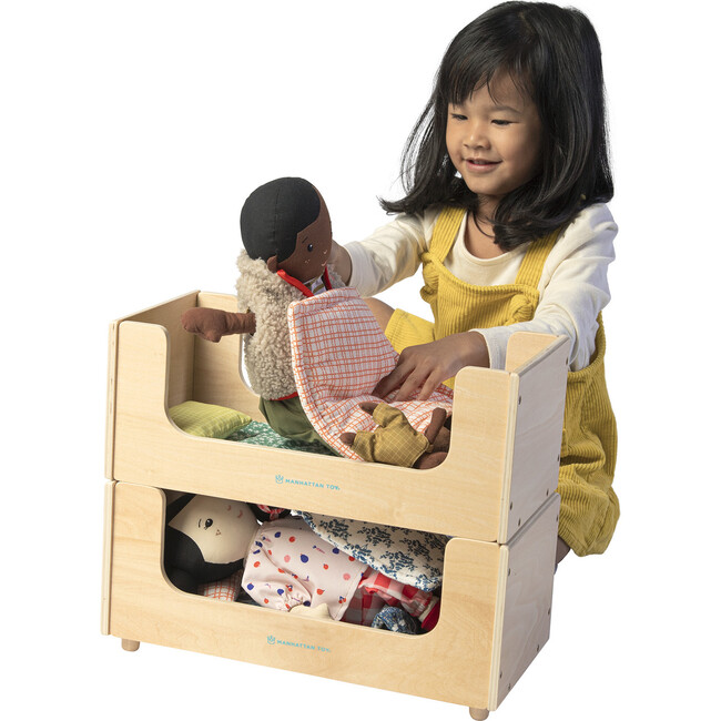 Night Night Wooden Play Sleigh Bed for Dolls and Stuffed Animals - Plush - 5