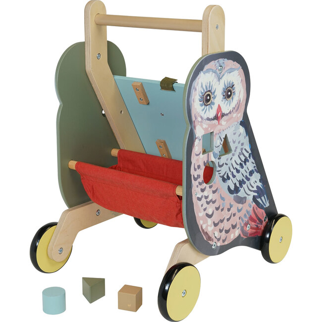Wildwoods Owl Wooden Toddler Pushcart - Woodens - 4