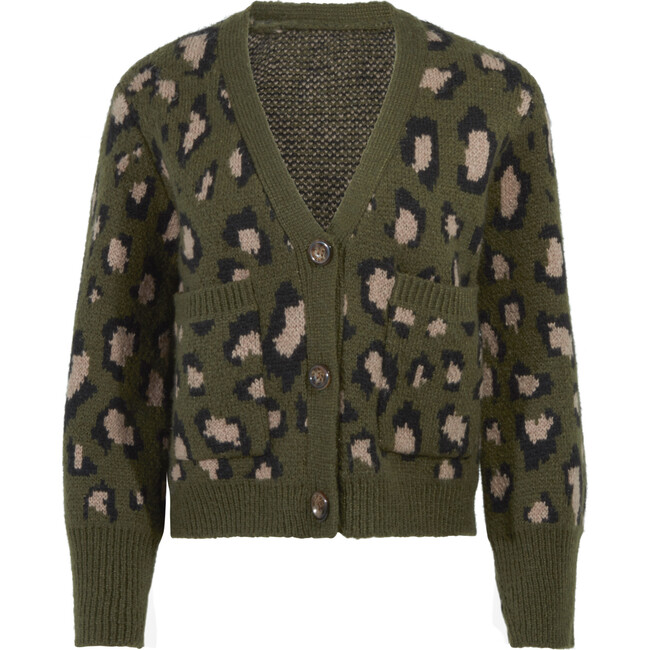 Women's Wyona Sweater, Dark Olive Noir and Camel - Sweaters - 1