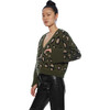 Women's Wyona Sweater, Dark Olive Noir and Camel - Sweaters - 3