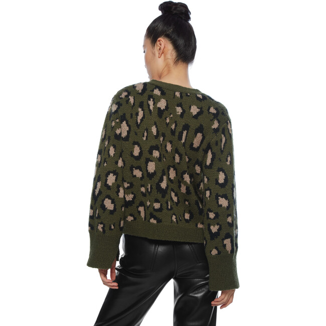 Women's Wyona Sweater, Dark Olive Noir and Camel - Sweaters - 4