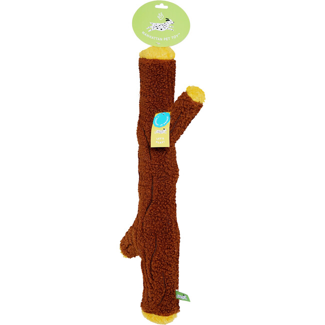 Twiggy Soft Fetch and Chew Stick and Squeaker Toy for Dogs, Large