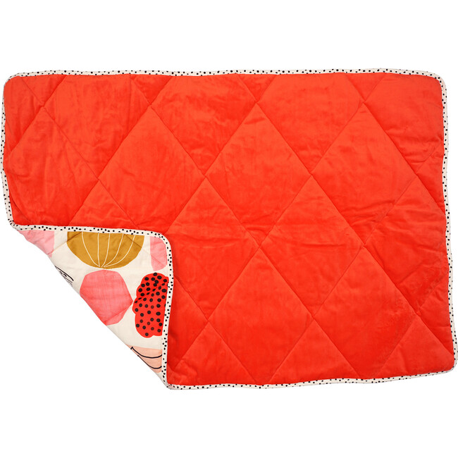 Poppy Artistic Reversible Quilted Bed Roll for Small to Medium Dogs