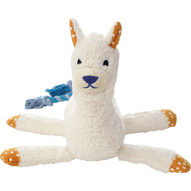 Shakers Salt Llama Under Stuffed Squeaker Dog Toy with Knotted Tail - Pet Toys - 3