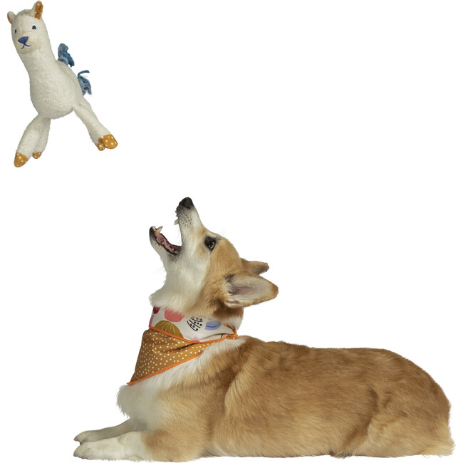 Shakers Salt Llama Under Stuffed Squeaker Dog Toy with Knotted Tail - Pet Toys - 5