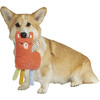 Squinkles Suzie Sherpa-Style Soft Squeaker Orange Dog Toy with Fabric Appendages - Pet Toys - 5 - thumbnail