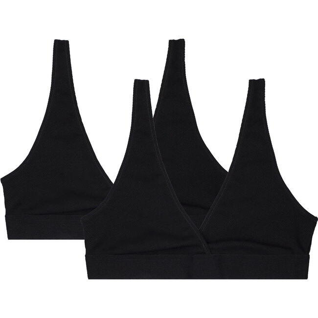 Women's Maya Crop Top Two Pack, Black