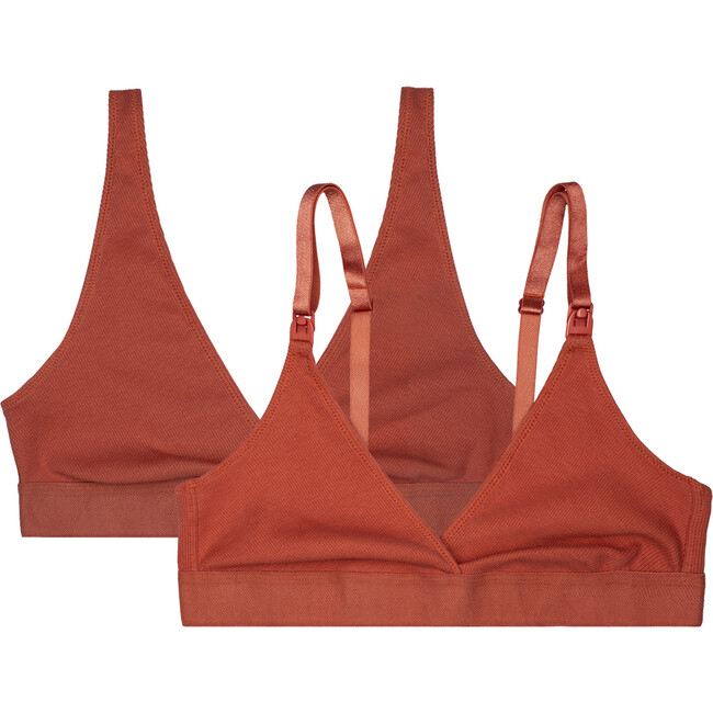 Women's Maya Nursing Bra/Crop Top Combo Pack, Teracotta - Bras - 1