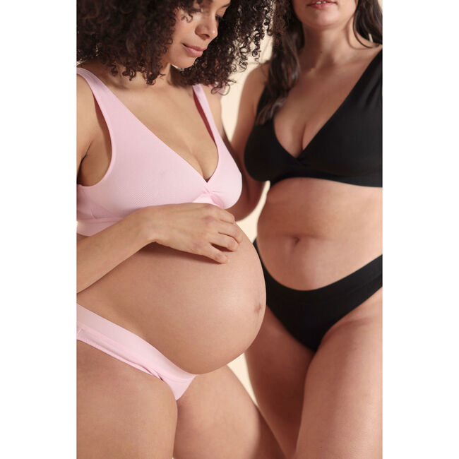 Women's Maya Crop Top Two Pack, Black & Pink - Bras - 2