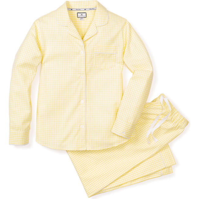 Women's Pajama Set, Yellow Gingham