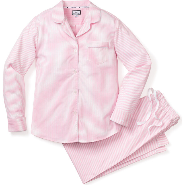 Women's Pajama Set, Pink Seersucker - Pajamas - 1