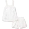 Women's Luxe Pima Camille Short Set, White - Pajamas - 1 - thumbnail