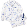 Women's Pajama Set, Indigo Floral - Pajamas - 1 - thumbnail