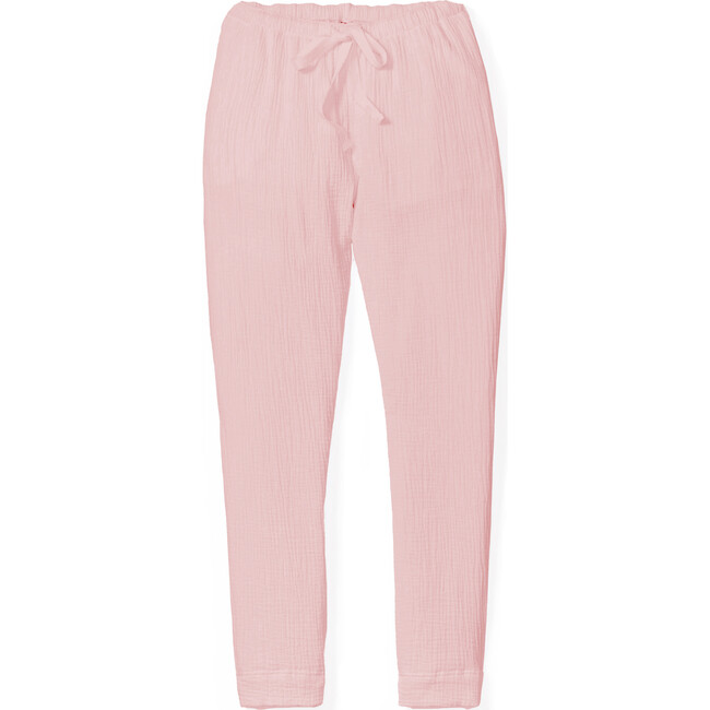 Women's Drawstring Pants, Pink Gauze