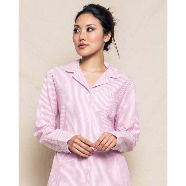 Women's Pajama Set, Pink Seersucker - Pajamas - 3