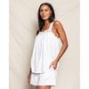 Women's Luxe Pima Camille Short Set, White - Pajamas - 2