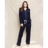 Women's Classic Twill Pajamas, Navy - Pajamas - 2