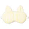 Adult Kitty Eye Mask, Yellow Gingham - Eye Masks - 1 - thumbnail