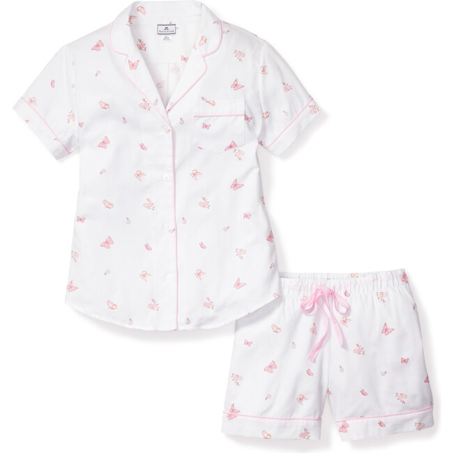Women's Short Sleeve Short Set, Butterflies - Pajamas - 1