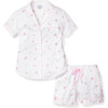 Women's Short Sleeve Short Set, Butterflies - Pajamas - 1 - thumbnail