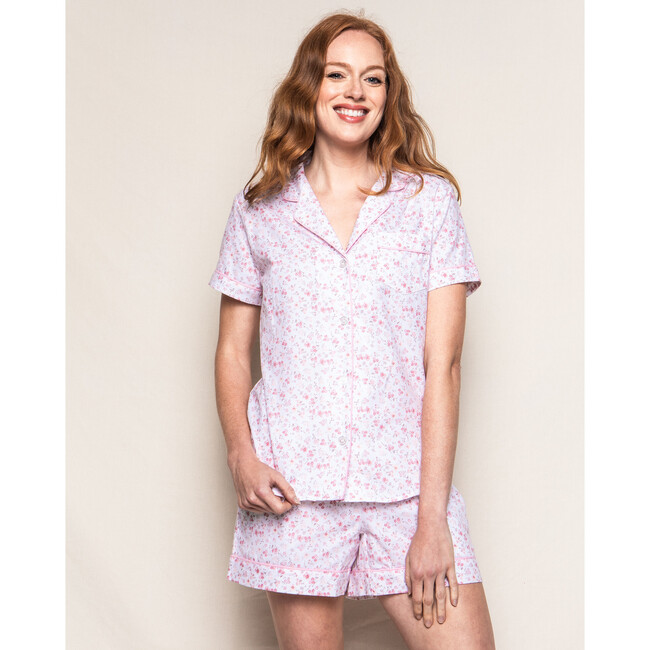 Women's Short Sleeve Short Set, Dorset Floral - Pajamas - 3