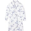 Women's Robe, Indigo Floral - Robes - 1 - thumbnail