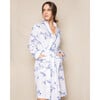 Women's Robe, Indigo Floral - Robes - 2